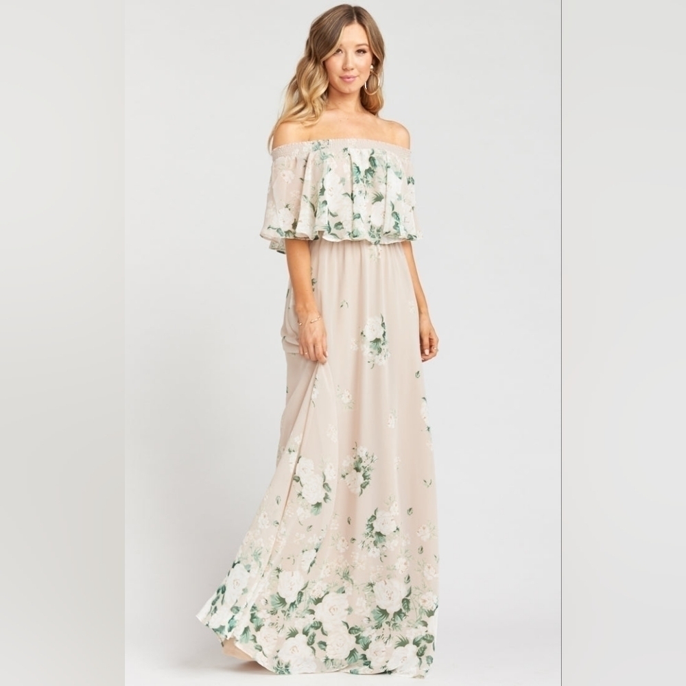 Show me your mumu Hacienda Maxi Dress cream size small